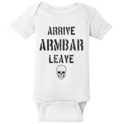 Vintage Jiu Jitsu Arrive Armbar Leave Grappling BJJ Baby Bodysuit