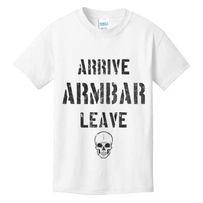 Vintage Jiu Jitsu Arrive Armbar Leave Grappling BJJ Kids T-Shirt