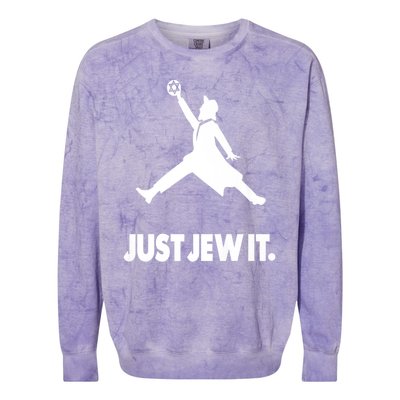 Vinatge Just Jew It Jewish Colorblast Crewneck Sweatshirt