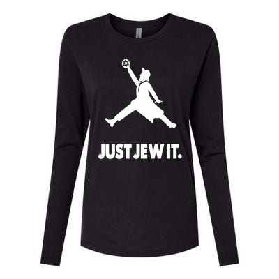 Vinatge Just Jew It Jewish Womens Cotton Relaxed Long Sleeve T-Shirt