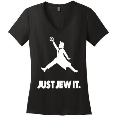 Vinatge Just Jew It Jewish Women's V-Neck T-Shirt