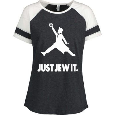 Vinatge Just Jew It Jewish Enza Ladies Jersey Colorblock Tee