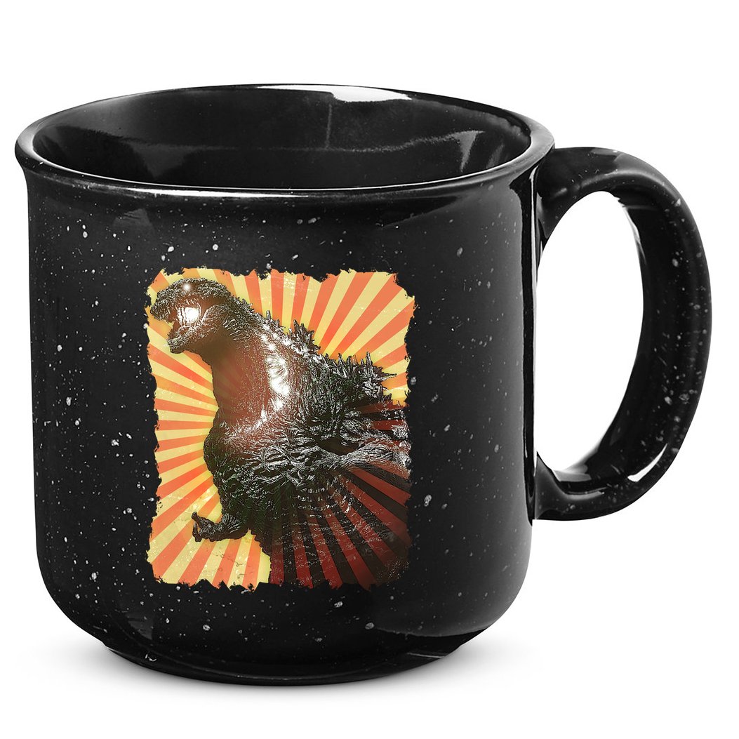 Vintage Japanese Kaiju Monster 15oz Campfire Ceramic Mug