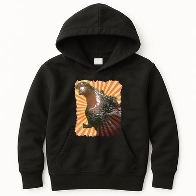 Vintage Japanese Kaiju Monster Kids Hoodie
