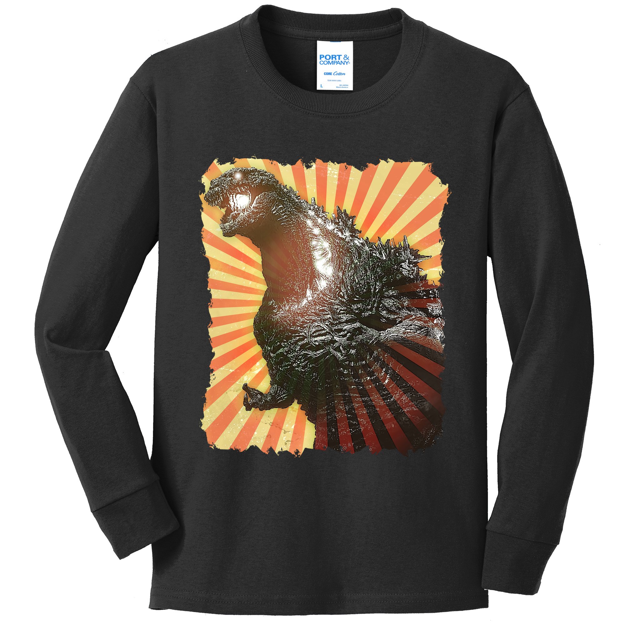 Vintage Japanese Kaiju Monster Kids Long Sleeve Shirt