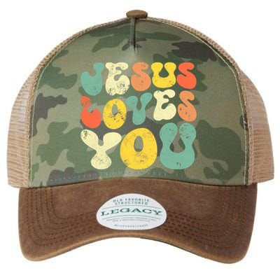 Vintage Jesus Loves You Jesus Christian Legacy Tie Dye Trucker Hat