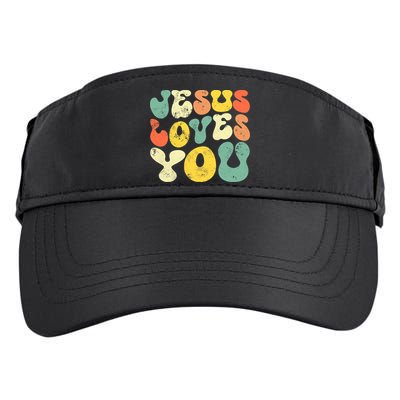 Vintage Jesus Loves You Jesus Christian Adult Drive Performance Visor