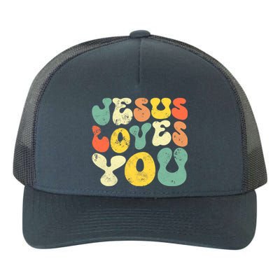 Vintage Jesus Loves You Jesus Christian Yupoong Adult 5-Panel Trucker Hat