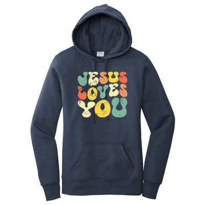 Vintage Jesus Loves You Jesus Christian Women's Pullover Hoodie