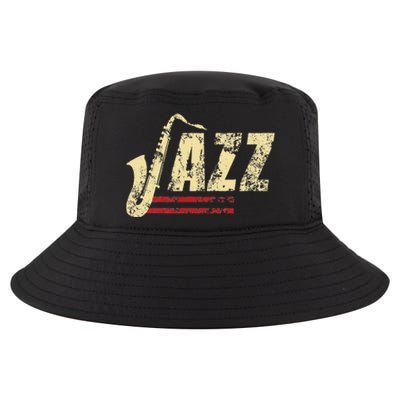 Vintage Jazz Lovers Music Band Player Saxophone Cool Comfort Performance Bucket Hat