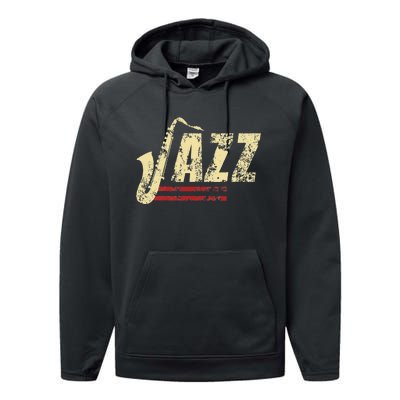 Vintage Jazz Lovers Music Band Player Saxophone Performance Fleece Hoodie