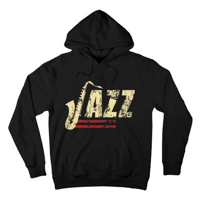 Vintage Jazz Lovers Music Band Player Saxophone Hoodie