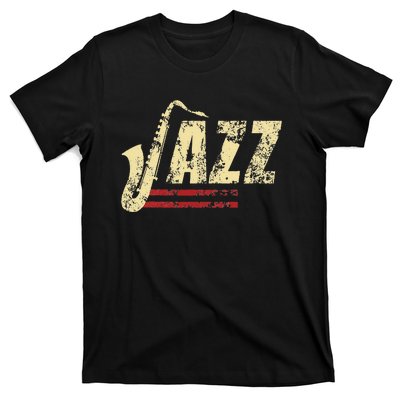 Vintage Jazz Lovers Music Band Player Saxophone T-Shirt