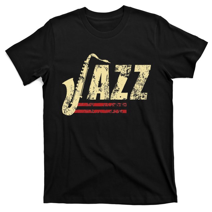 Vintage Jazz Lovers Music Band Player Saxophone T-Shirt