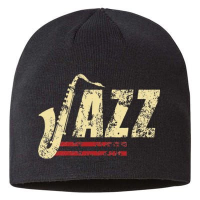 Vintage Jazz Lovers Music Band Player Saxophone Sustainable Beanie