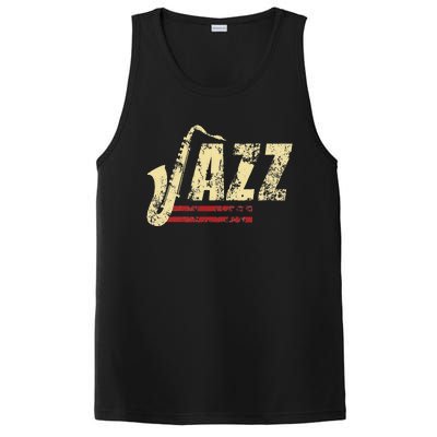 Vintage Jazz Lovers Music Band Player Saxophone PosiCharge Competitor Tank