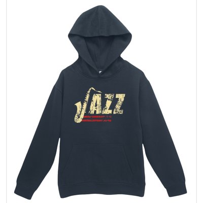 Vintage Jazz Lovers Music Band Player Saxophone Urban Pullover Hoodie