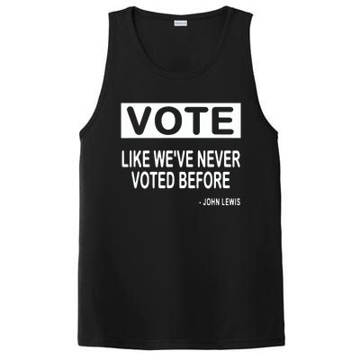 Vote John Lewis Quote Like We've Never Voted Before PosiCharge Competitor Tank