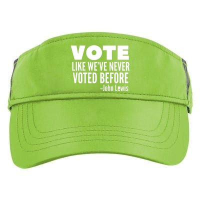 Vote John Lewis Quote Like We've Never Voted Before Adult Drive Performance Visor