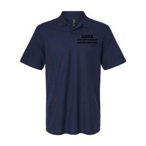 Vote John Lewis Quote Like We've Never Voted Before Softstyle Adult Sport Polo