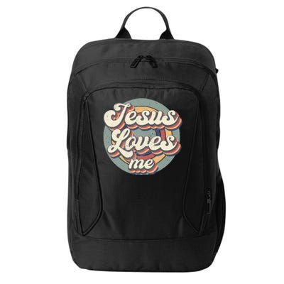 Vintage Jesus Loves Me God Christian Believers Lover City Backpack