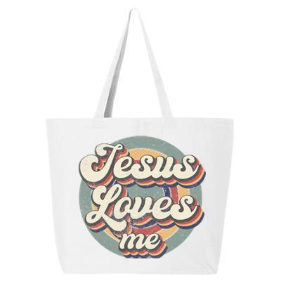 Vintage Jesus Loves Me God Christian Believers Lover 25L Jumbo Tote