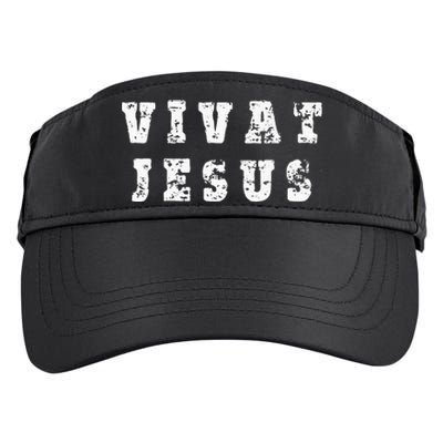 Vivat Jesus May Jesus Live Distressed Design Adult Drive Performance Visor