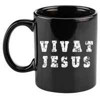 Vivat Jesus May Jesus Live Distressed Design 11oz C Handle Ceramic Mug