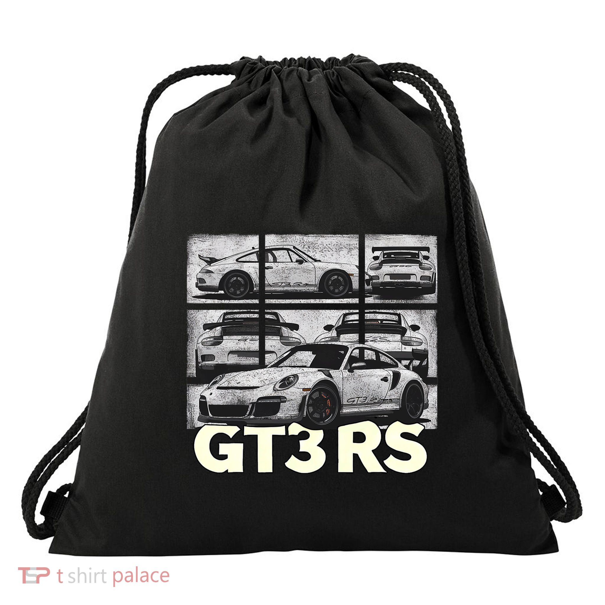 Vintage Jdm Motorsports Car Drift Gt3 Rs Car Comic Style Drawstring Bag