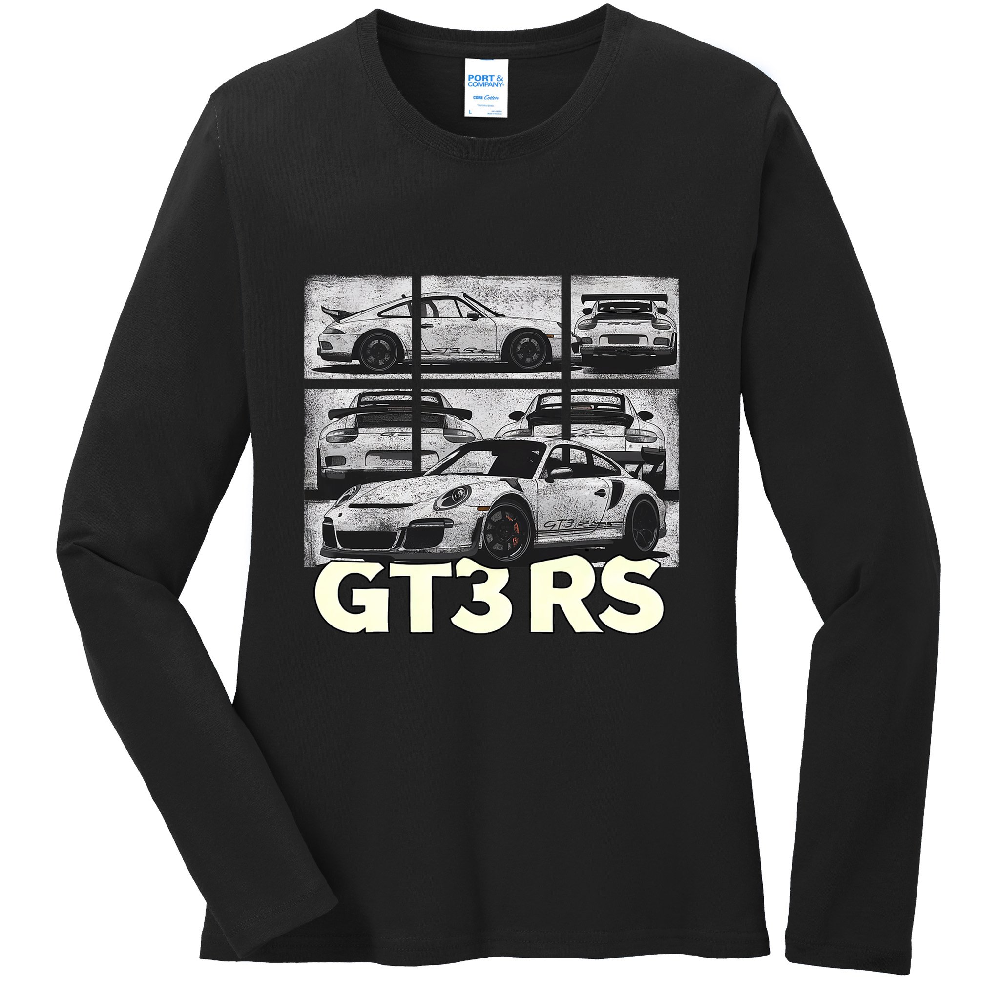 Vintage Jdm Motorsports Car Drift Gt3 Rs Car Comic Style Ladies Long Sleeve Shirt