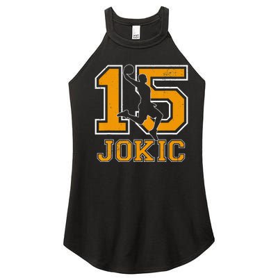 Vintage Jokic Name Sports Retro Basketball Gift Women’s Perfect Tri Rocker Tank