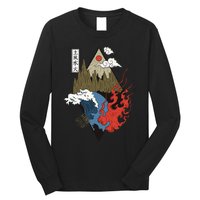 vintage Japanese Nature Elements Art Spiritual nature  Long Sleeve Shirt