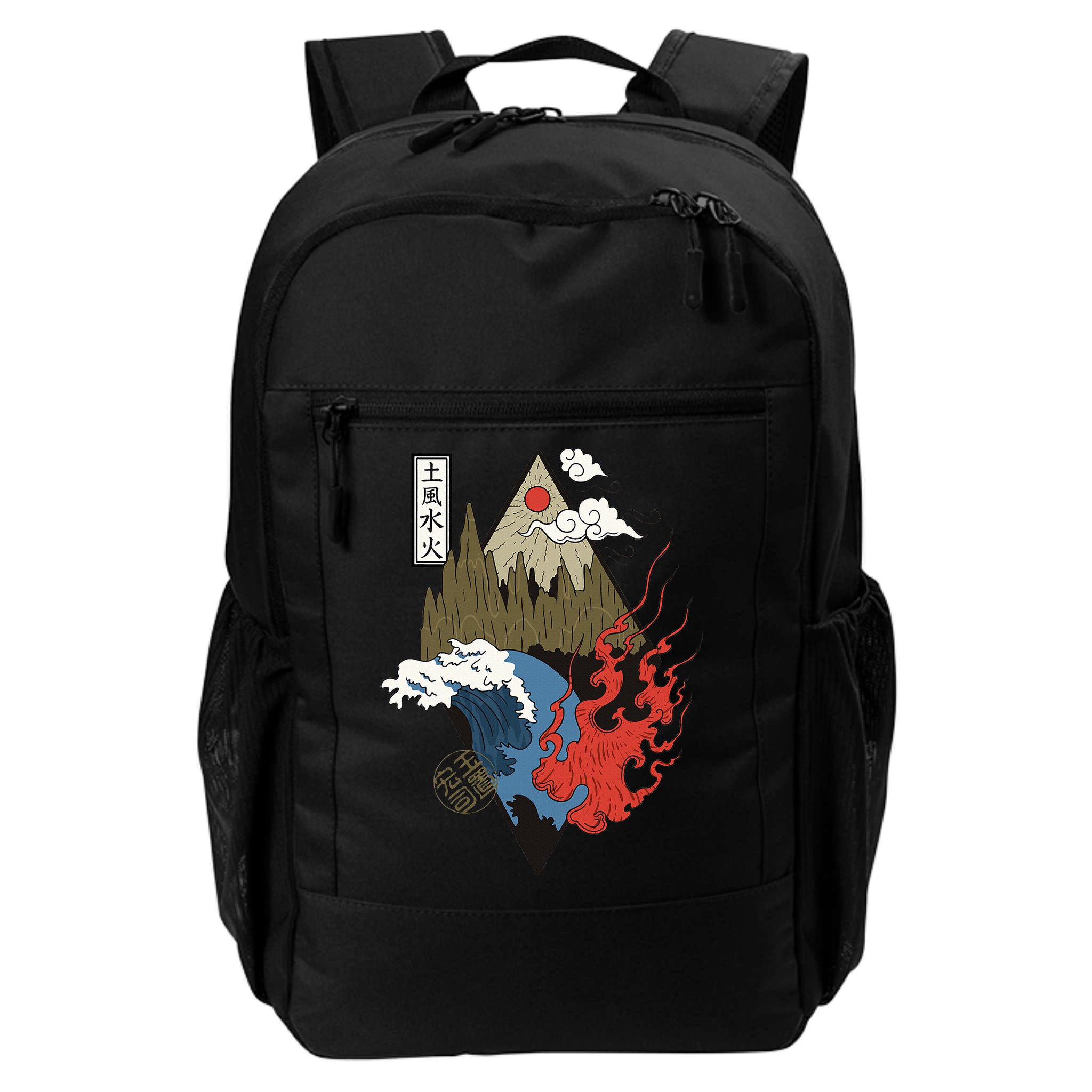vintage Japanese Nature Elements Art Spiritual nature  Backpack