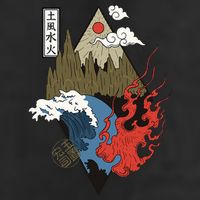 vintage Japanese Nature Elements Art Spiritual nature  Hat