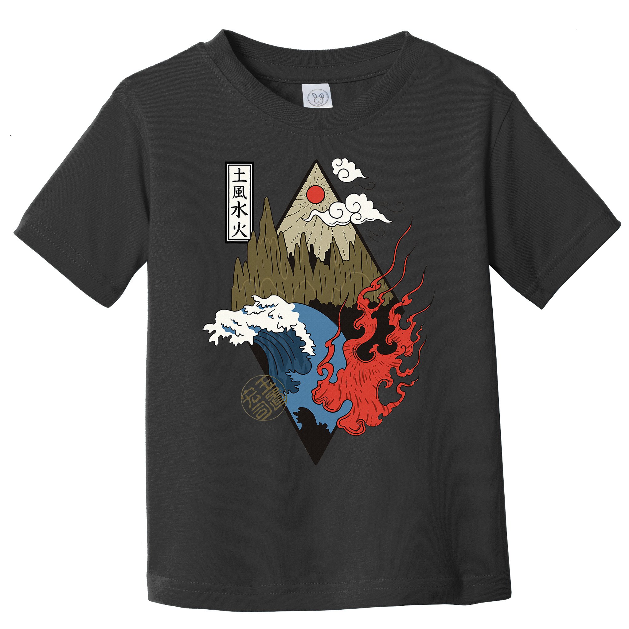 vintage Japanese Nature Elements Art Spiritual nature  Toddler T-Shirt