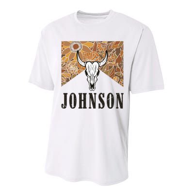 Vintage Johnson Name Personalized 90s Performance Sprint T-Shirt