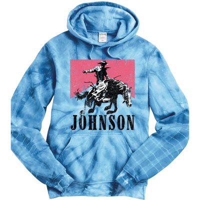 Vintage Johnson Name Personalized Tie Dye Hoodie