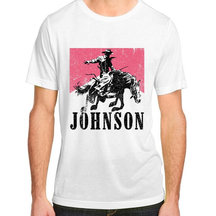 Vintage Johnson Name Personalized Adult ChromaSoft Performance T-Shirt