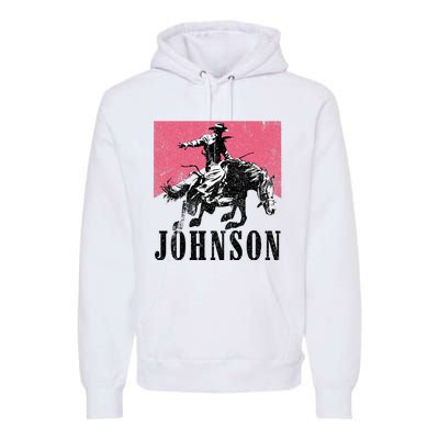 Vintage Johnson Name Personalized Premium Hoodie