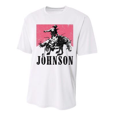 Vintage Johnson Name Personalized Performance Sprint T-Shirt