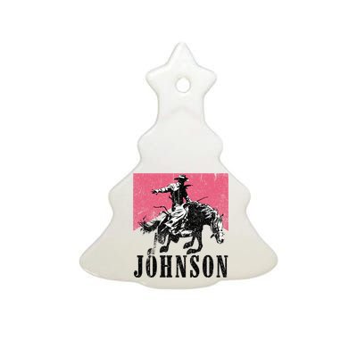 Vintage Johnson Name Personalized Ceramic Tree Ornament