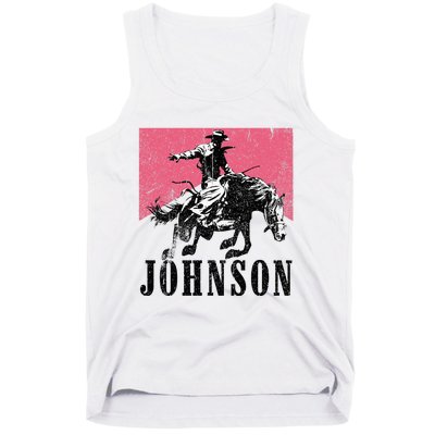 Vintage Johnson Name Personalized Tank Top