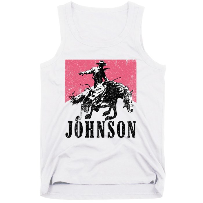 Vintage Johnson Name Personalized Tank Top