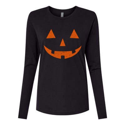 Vintage Jack O Lantern Jackolantern Pumpkin Face Gift Womens Cotton Relaxed Long Sleeve T-Shirt