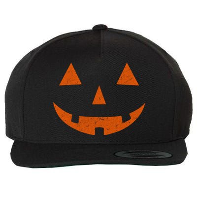 Vintage Jack O Lantern Jackolantern Pumpkin Face Gift Wool Snapback Cap