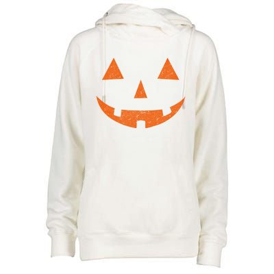 Vintage Jack O Lantern Jackolantern Pumpkin Face Gift Womens Funnel Neck Pullover Hood