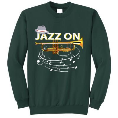 Vintage Jazz On Trumpet Player Blues Music Lovers Jazz Band Sweatshirt