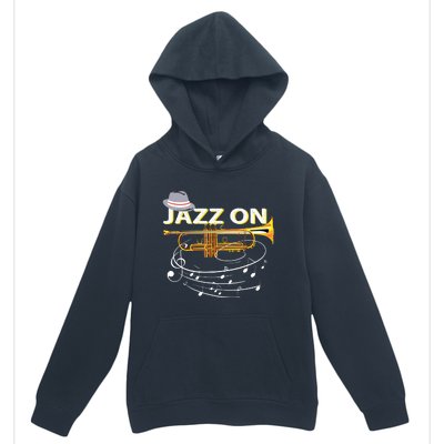 Vintage Jazz On Trumpet Player Blues Music Lovers Jazz Band Urban Pullover Hoodie