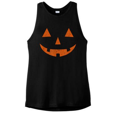 Vintage Jack O Lantern Jackolantern Pumpkin Face Ladies PosiCharge Tri-Blend Wicking Tank