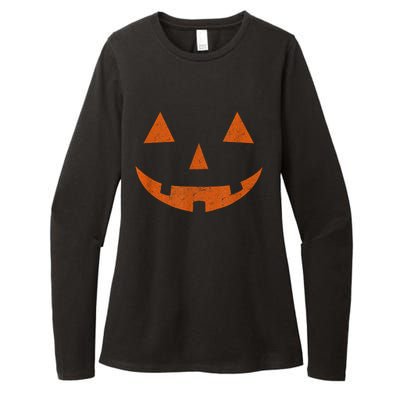 Vintage Jack O Lantern Jackolantern Pumpkin Face Womens CVC Long Sleeve Shirt